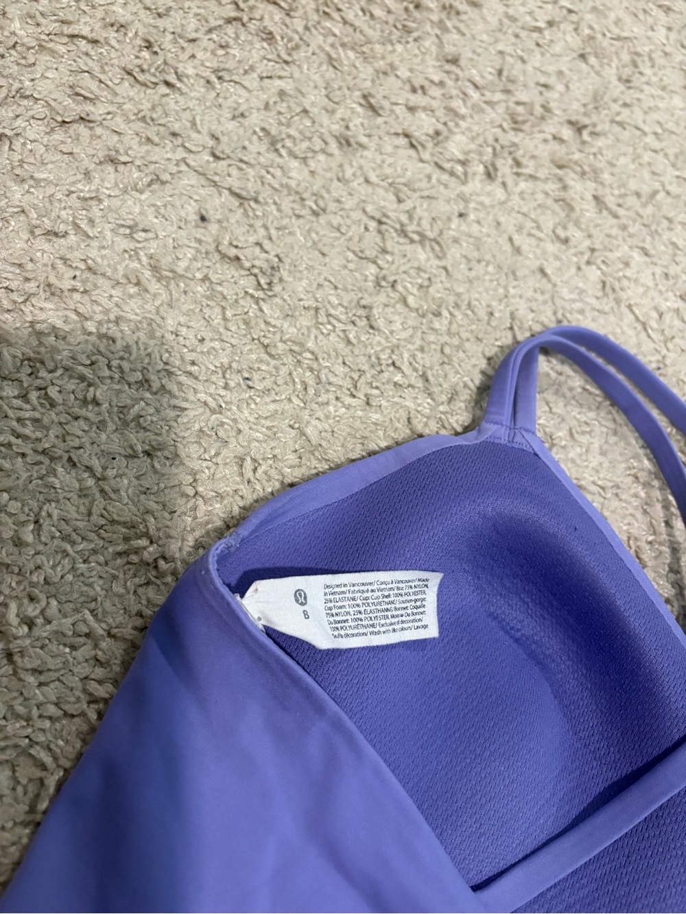 Lavender lululemon sports bra - Picture 3 of 3
